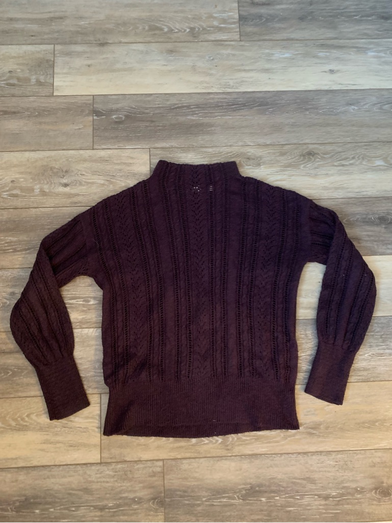 Liz Claiborne Woman’s Cable Turtleneck Sweater - Plum